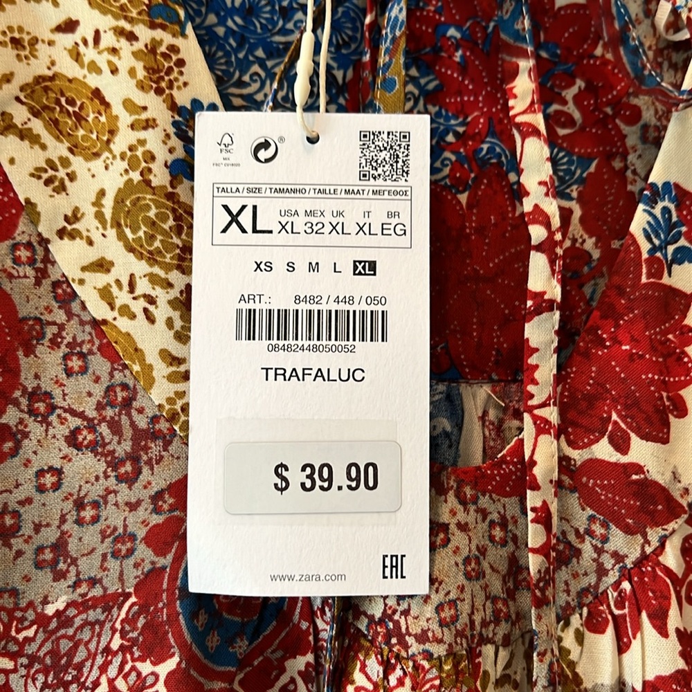Zara Boho Patchwork Top - Picture 3 of 7